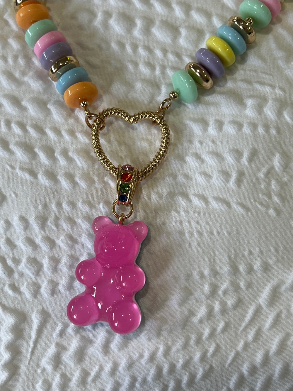 Betsy Johnson Candy Necklace Gummy Bear Charm!!!! - Picture 3 of 4